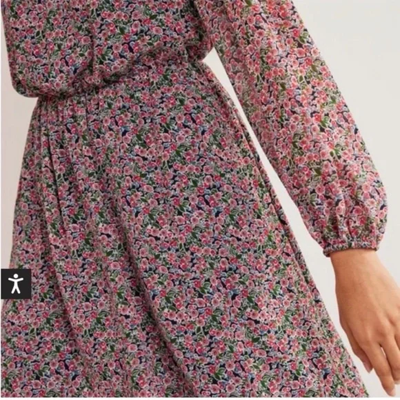 NWT Boden High Neck Flippy Floral Mini Dress - Picture 2 of 8